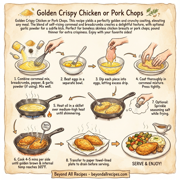 Golden Crispy Chicken or Pork Chops instructions