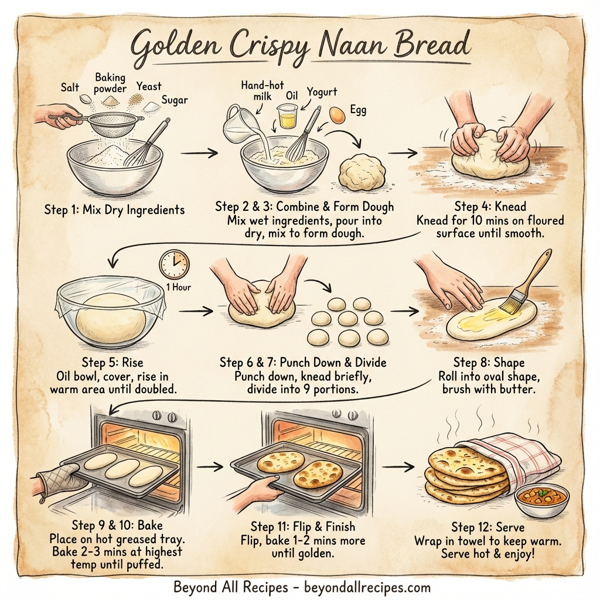 Golden Crispy Naan Bread instructions