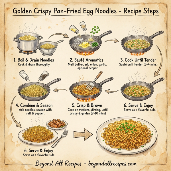 Golden Crispy Pan-Fried Egg Noodles instructions