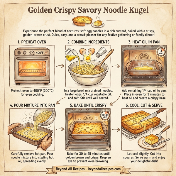 Golden Crispy Savory Noodle Kugel instructions