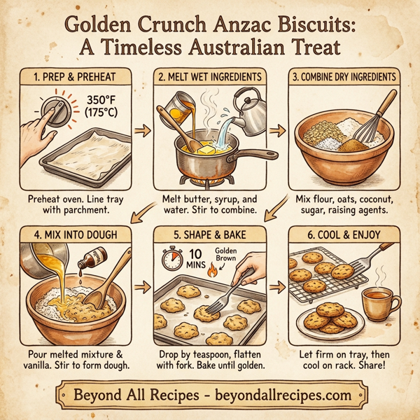 Golden Crunch Anzac Biscuits instructions