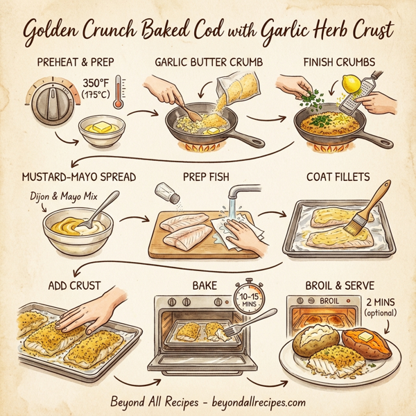 Golden Crunch Baked Cod with Garlic Herb Crust instructions