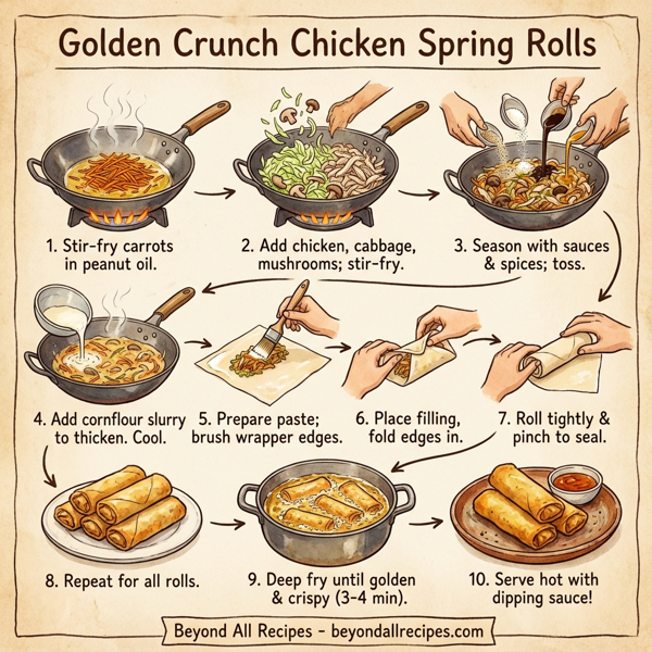 Golden Crunch Chicken Spring Rolls instructions