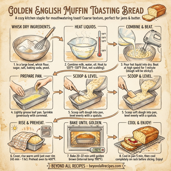 Golden English Muffin Toasting Bread instructions