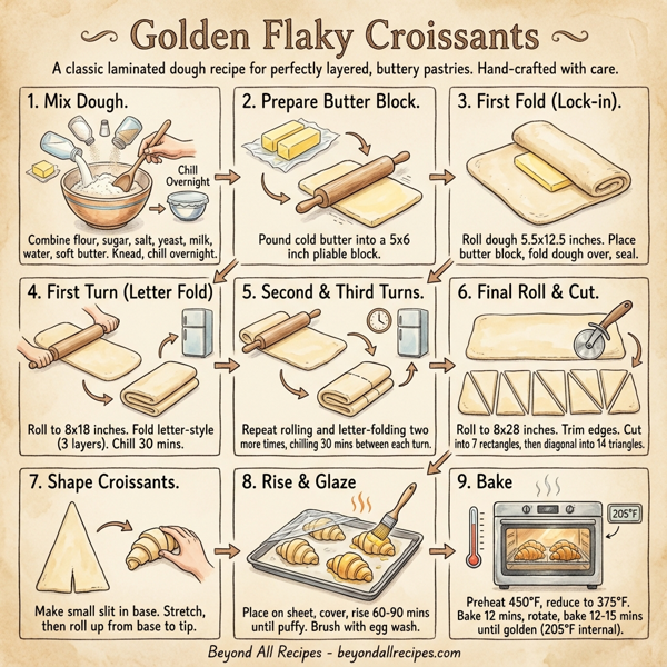 Golden Flaky Croissants instructions