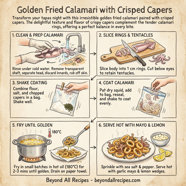 Golden Fried Calamari with Crisped Capers instructions