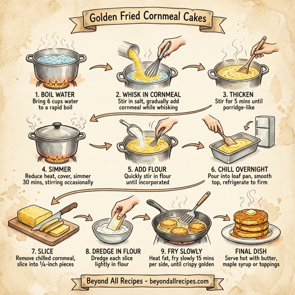 Golden Fried Cornmeal Cakes instructions