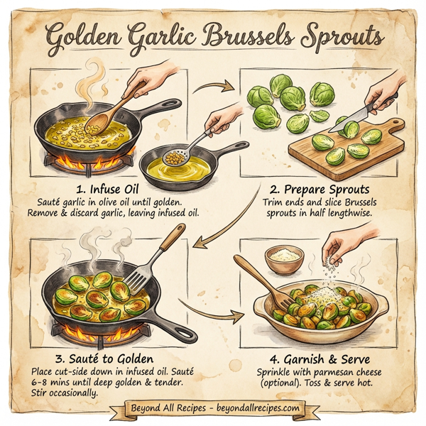 Golden Garlic Brussels Sprouts instructions