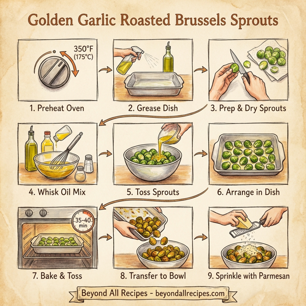 Golden Garlic Roasted Brussels Sprouts instructions
