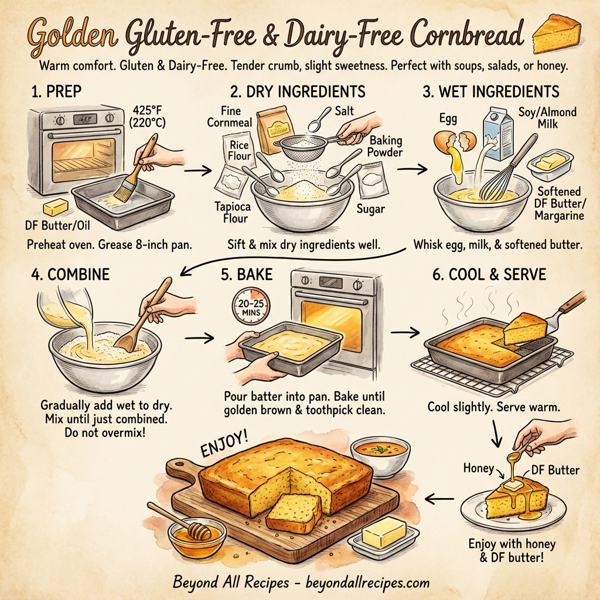 Golden Gluten-Free & Dairy-Free Cornbread instructions