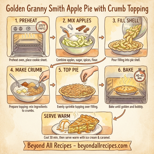 Golden Granny Smith Apple Pie with Crumb Topping instructions