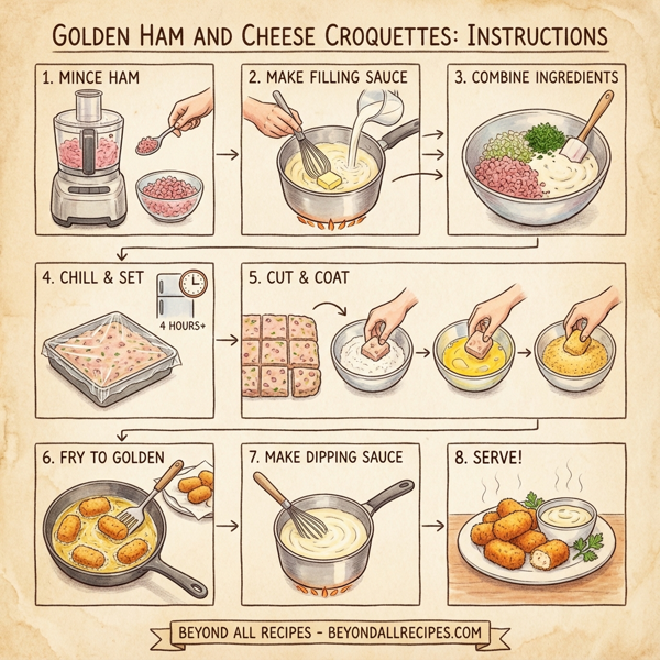 Golden Ham and Cheese Croquettes instructions