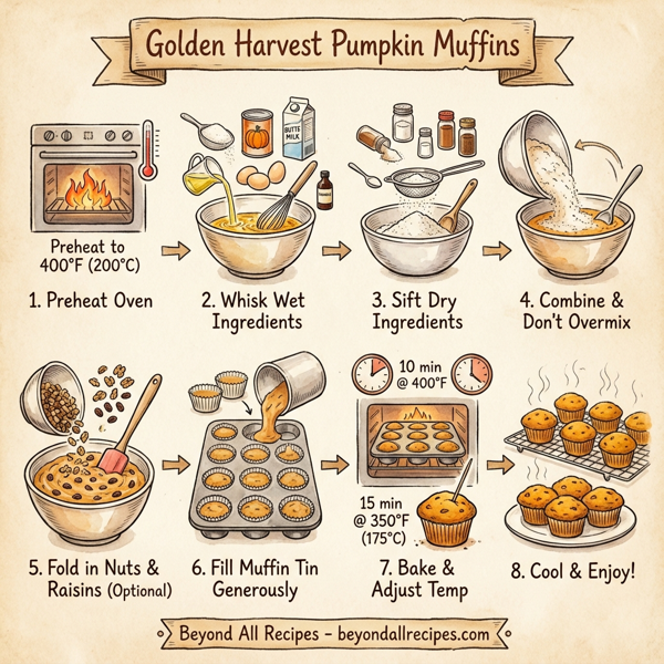 Golden Harvest Pumpkin Muffins instructions