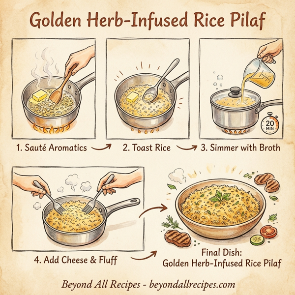 Golden Herb-Infused Rice Pilaf instructions