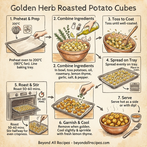Golden Herb Roasted Potato Cubes instructions