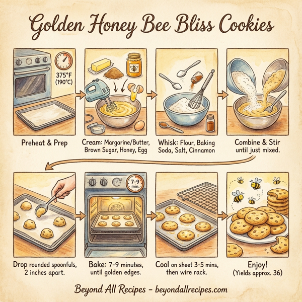 Golden Honey Bee Bliss Cookies instructions