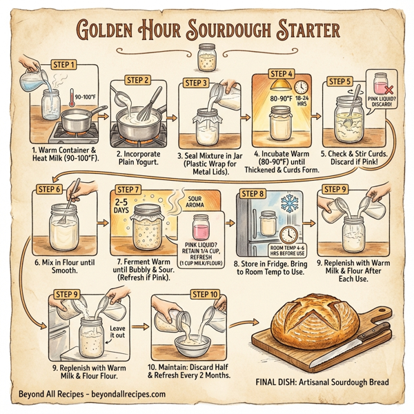 Golden Hour Sourdough Starter instructions