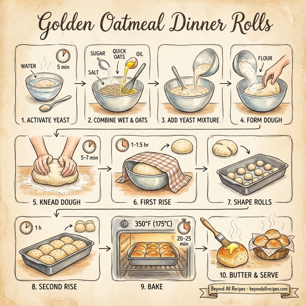 Golden Oatmeal Dinner Rolls instructions