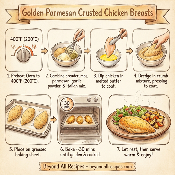 Golden Parmesan Crusted Chicken Breasts instructions