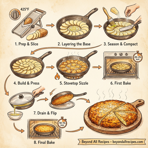 Golden Potato Galette with Parmesan instructions