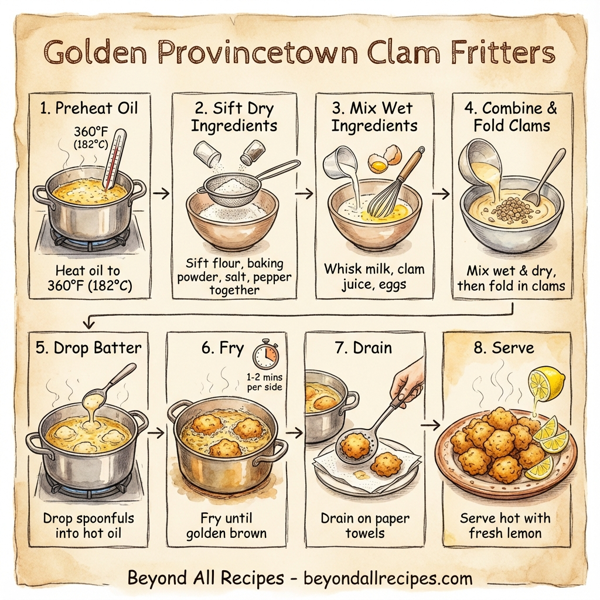 Golden Provincetown Clam Fritters instructions