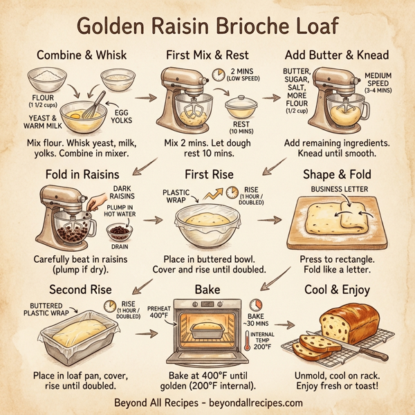 Golden Raisin Brioche Loaf instructions