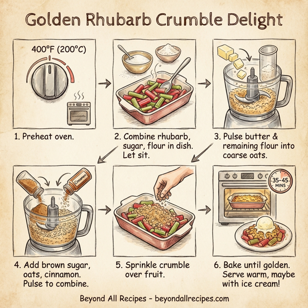 Golden Rhubarb Crumble Delight instructions