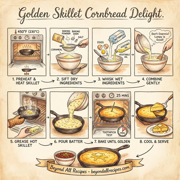 Golden Skillet Cornbread Delight instructions