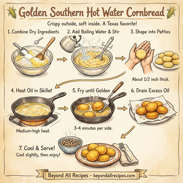 Golden Southern Hot Water Cornbread instructions