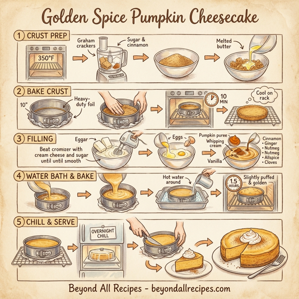 Golden Spice Pumpkin Cheesecake instructions