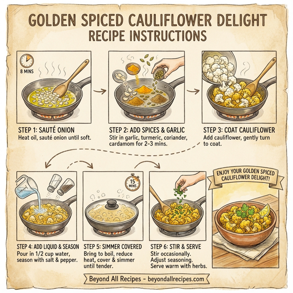 Golden Spiced Cauliflower Delight instructions