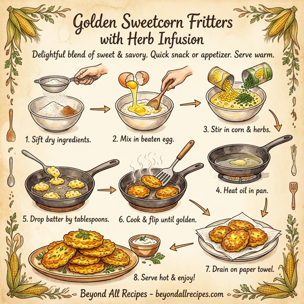 Golden Sweetcorn Fritters with Herb Infusion instructions