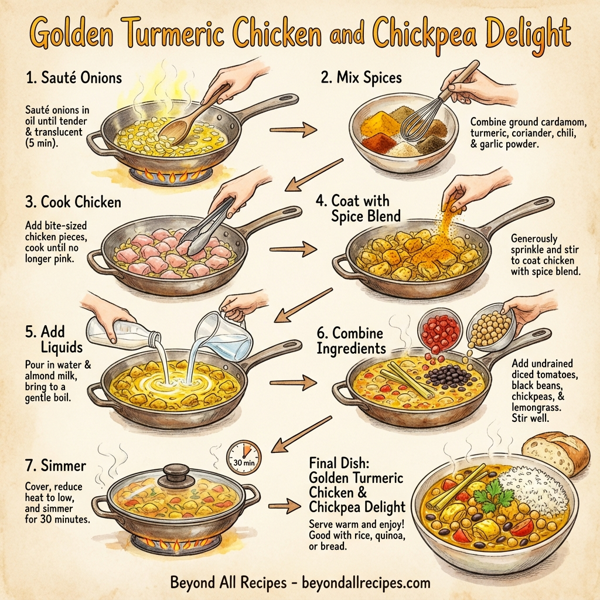 Golden Turmeric Chicken and Chickpea Delight instructions