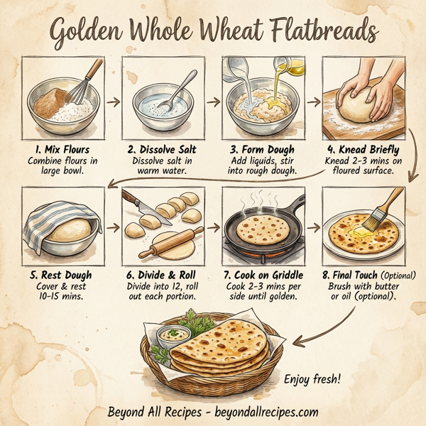 Golden Whole Wheat Flatbreads instructions