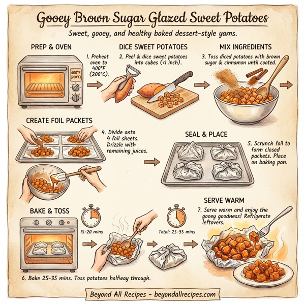 Gooey Brown Sugar Glazed Sweet Potatoes instructions
