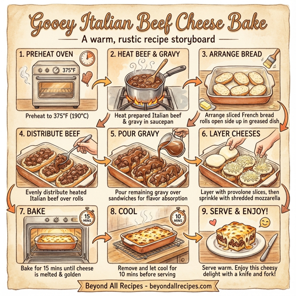 Gooey Italian Beef Cheese Bake instructions