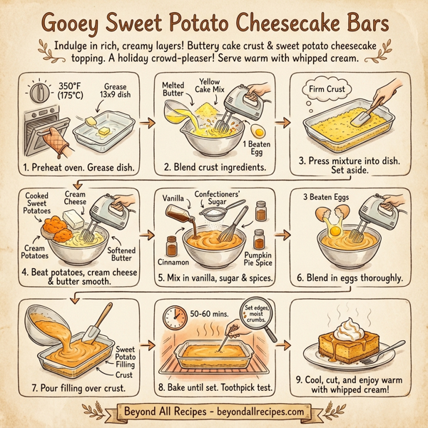 Gooey Sweet Potato Cheesecake Bars instructions