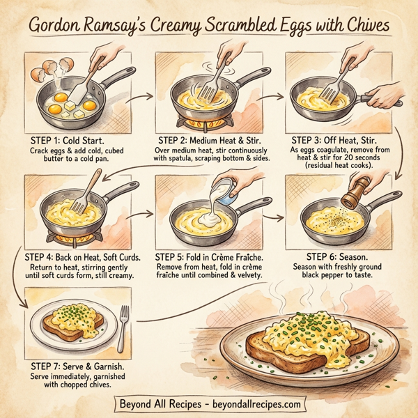 Gordon Ramsay's Creamy Scrambled Eggs with Chives instructions