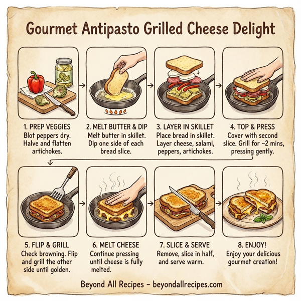 Gourmet Antipasto Grilled Cheese Delight instructions