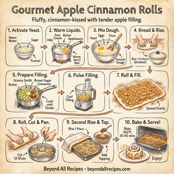 Gourmet Apple Cinnamon Rolls instructions