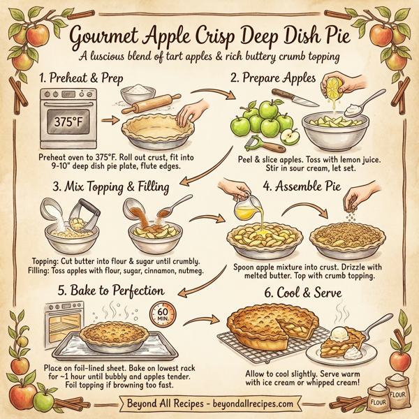 Gourmet Apple Crisp Deep Dish Pie instructions