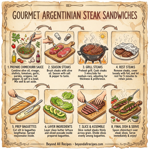 Gourmet Argentinian Steak Sandwiches instructions