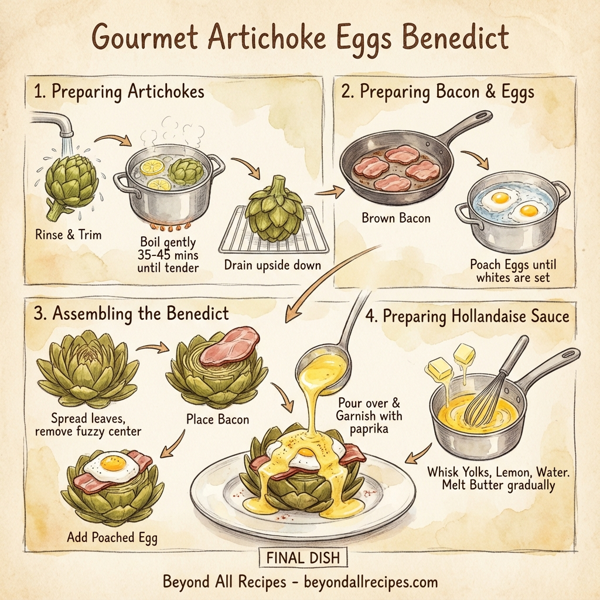 Gourmet Artichoke Eggs Benedict instructions