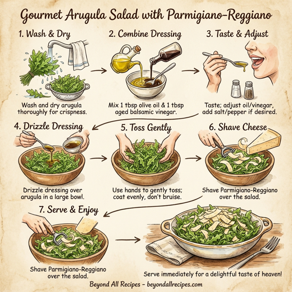Gourmet Arugula Salad with Parmigiano-Reggiano instructions