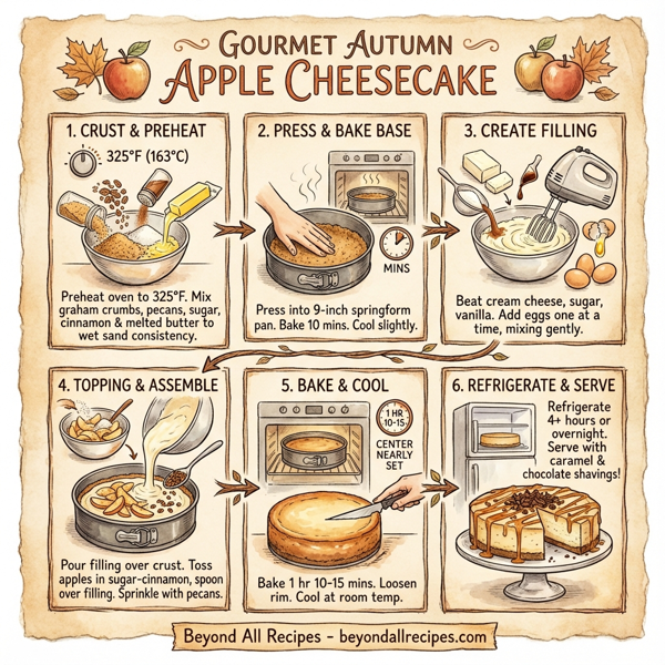 Gourmet Autumn Apple Cheesecake instructions