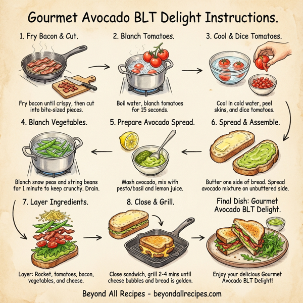 Gourmet Avocado BLT Delight instructions