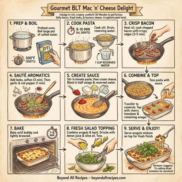 Gourmet BLT Mac 'n' Cheese Delight instructions
