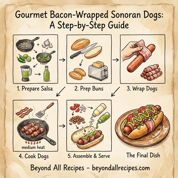Gourmet Bacon-Wrapped Sonoran Dogs instructions