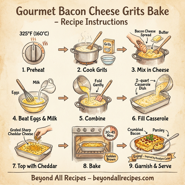 Gourmet Bacon Cheese Grits Bake instructions