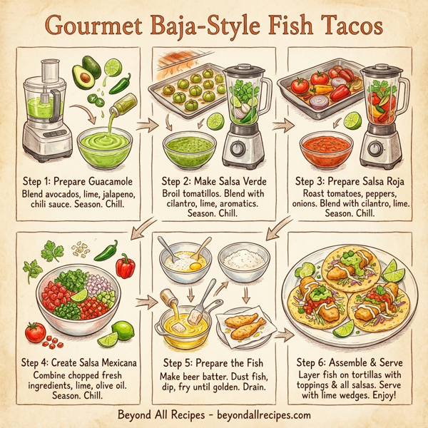 Gourmet Baja-Style Fish Tacos instructions